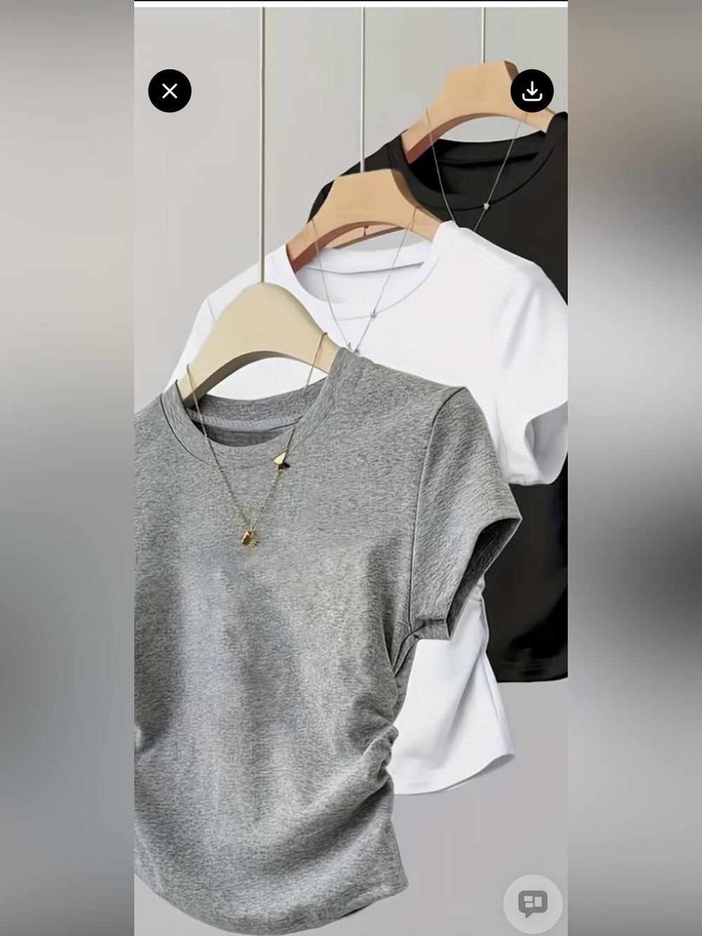 3 Pack Classic Crewneck Women’s Tee - Gray, White, Navy (all 3)